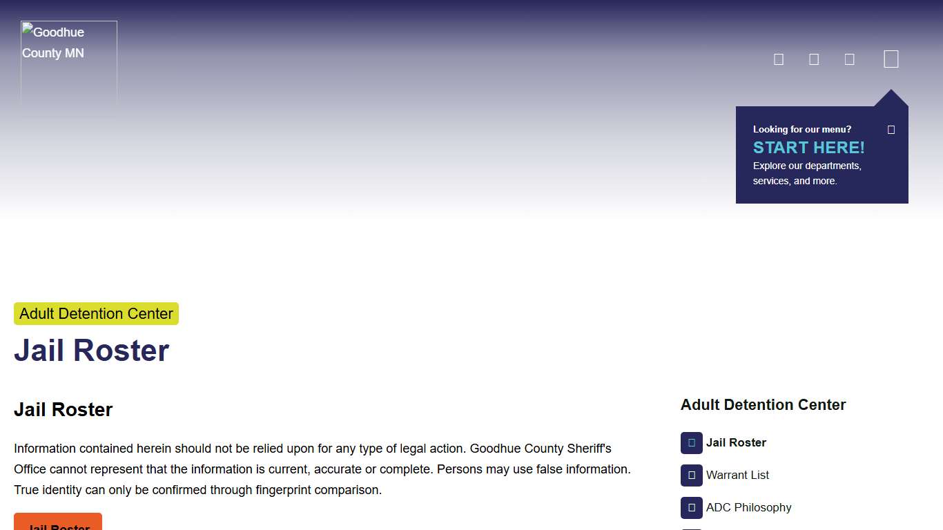 Jail Roster - Goodhue County, Minnesota